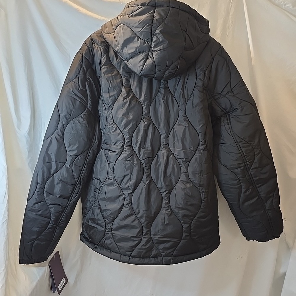 HFX Outdoors Men's Onion‎ Quilted Water Resistant Puffer Coat Hooded Black L NWT - Picture 12 of 16